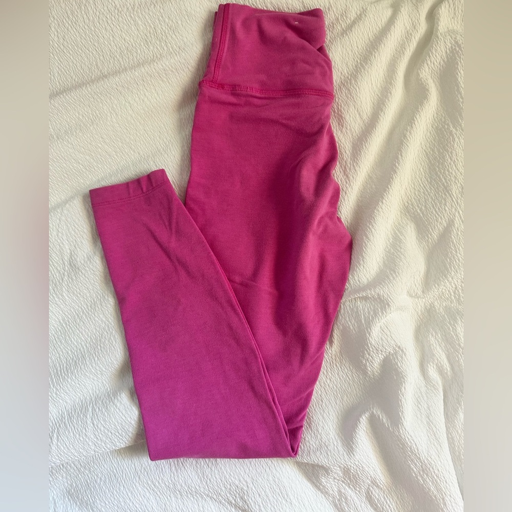 hot / medium pink crossover leggings